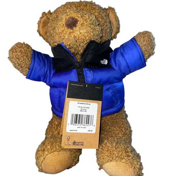 The North Face Teddy Bear Nuptse with blue puffer coat  30th Anniversary NWT - Picture 3 of 7